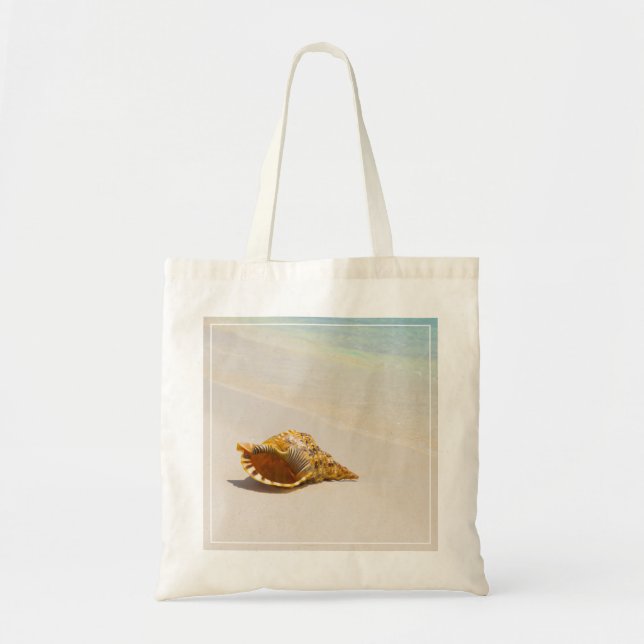 Conch Shell On Beach 3 Tote Bag (Front)