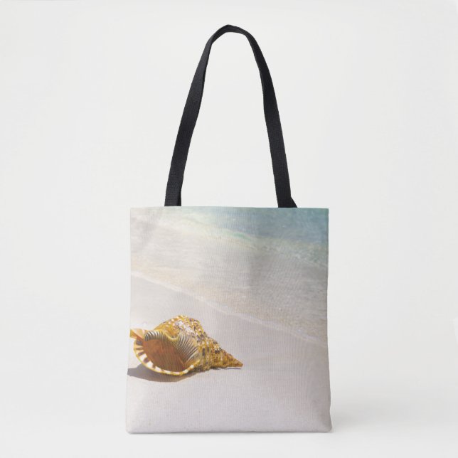 Conch Shell On Beach 3 Tote Bag (Front)