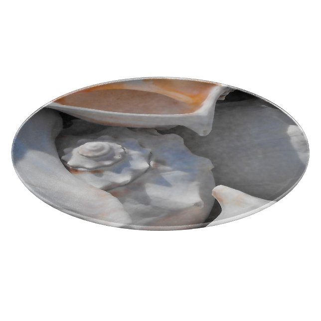 Conch Shells Closeup Cutting Board (Corner)