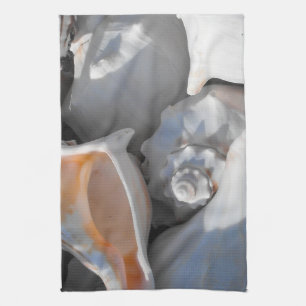 Conch Shells Closeup Tea Towel