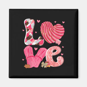 Concha Love Valentine's Day Mexican Sweet Pan Dulc Magnet
