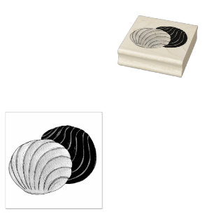 Conchas Mexican Food Pastry Bakery Bake Sale Rubber Stamp