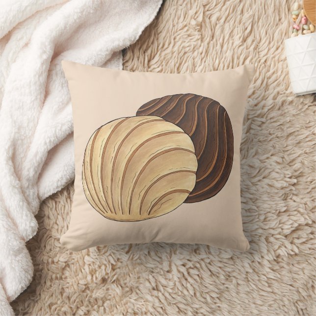 Conchas Mexican Pan Dulce Sweet Bread Panadería Cushion (Blanket)