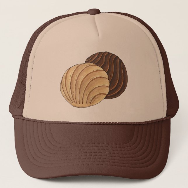 Conchas Mexican Pan Dulce Sweet Bread Panadería Trucker Hat (Front)