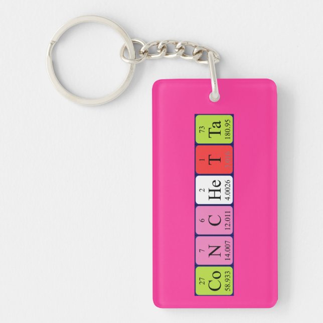 Conchetta periodic table name keyring (Front)