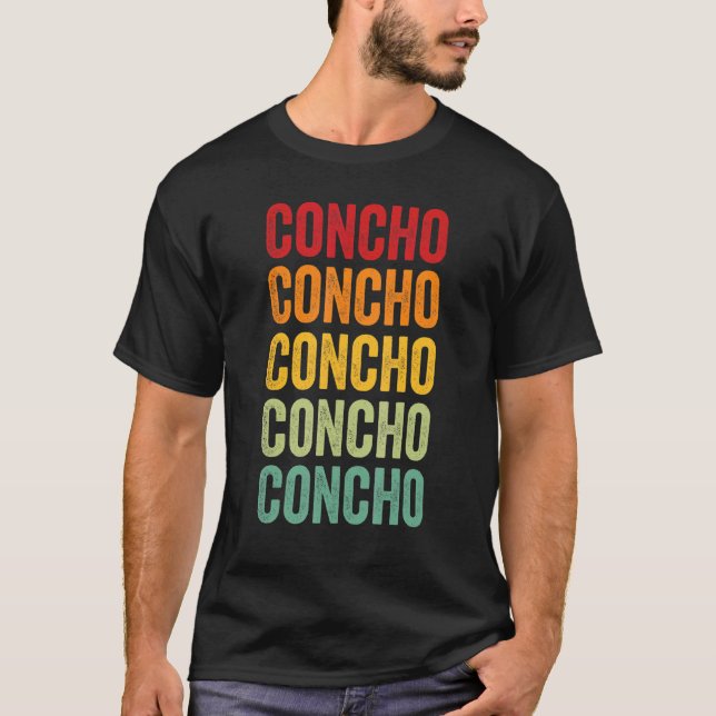 Concho County Texas Rainbow Text Design T-Shirt (Front)