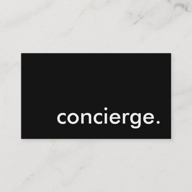 concierge. business card (Front)