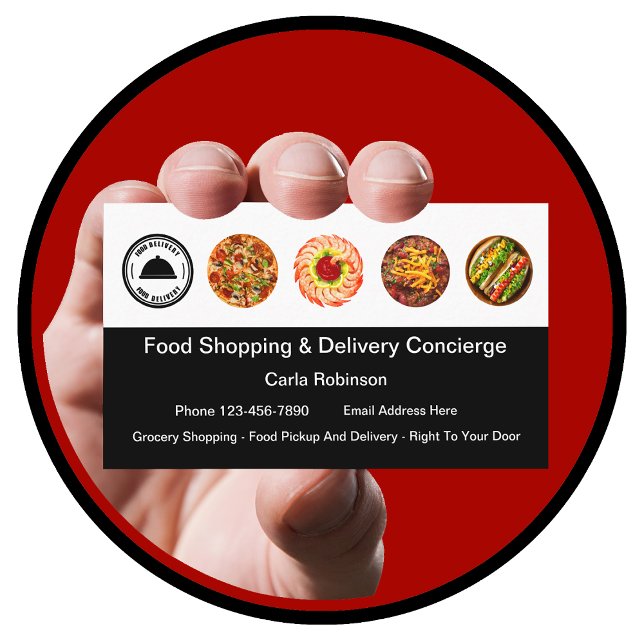 Concierge Food Shopping & Delivery Business Card (Creator Uploaded)