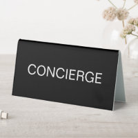 Concierge Front Desk Table Tent Sign