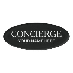 Concierge personalised magnetic name tag