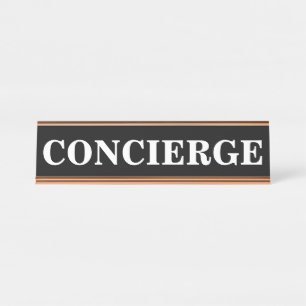 Concierge Sign Desk Plate