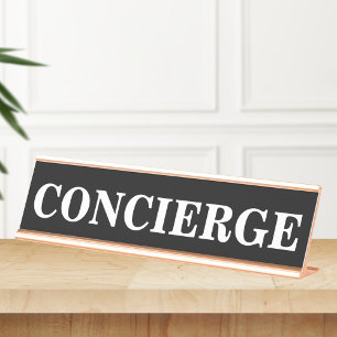 Concierge Sign Desk Plate