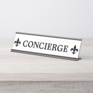 Concierge Sign Desk Plate