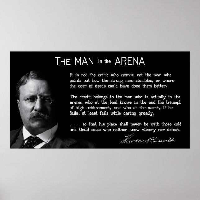 Concise MAN in the ARENA Speech 1910 Poster (Front)