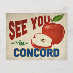 Concord California Apple - Vintage Travel Postcard