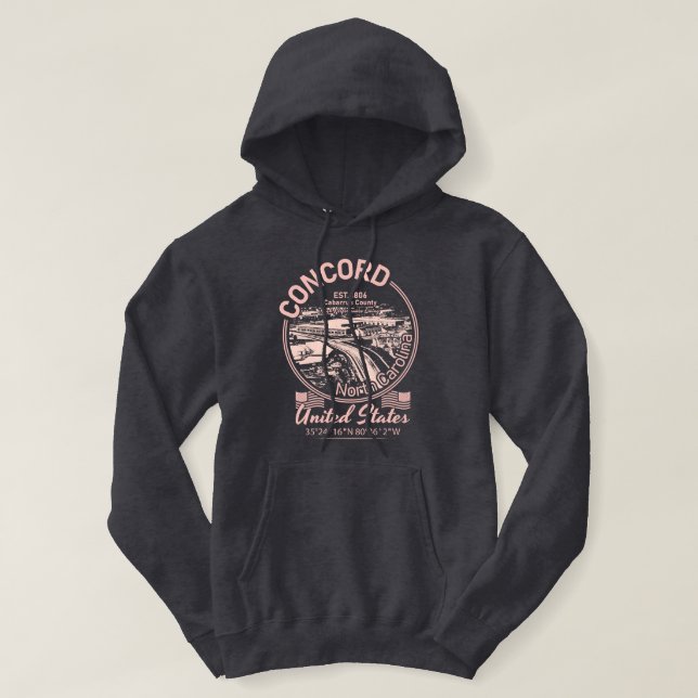 CONCORD CITY VINTAGE - NORTH CAROLINA  HOODIE (Design Front)