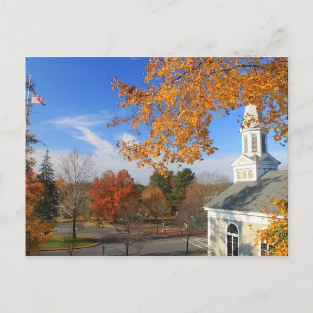 Concord Massachusetts in Autumn Postcard (Front)