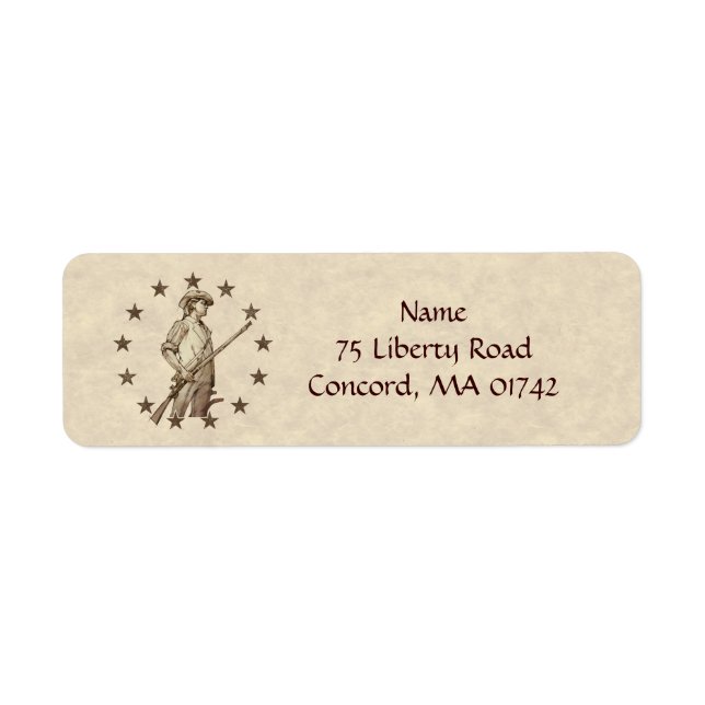 Concord Minuteman Return Address Label (Front)