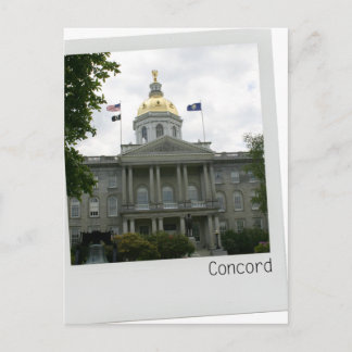 Concord, New Hampshire Capitol Building gold dome Postcard