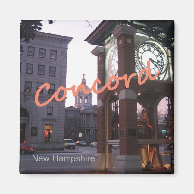 Concord New Hampshire Photo Souvenir Magnets (Front)