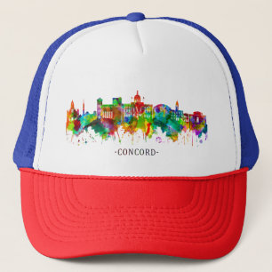 Concord New Hampshire Skyline Trucker Hat