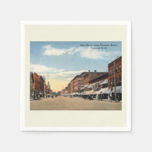 Concord NH, Main Street View Vintage  Napkin