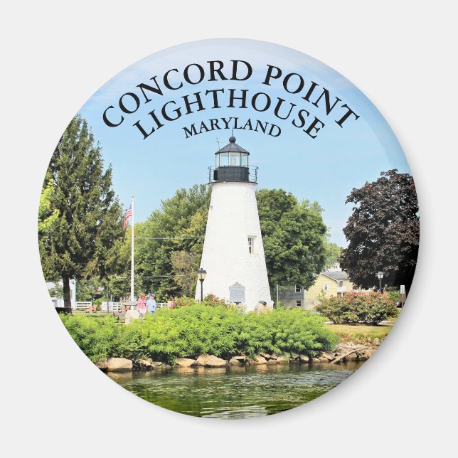 Concord Point Lighthouse, Maryland Round Magnet (Front)