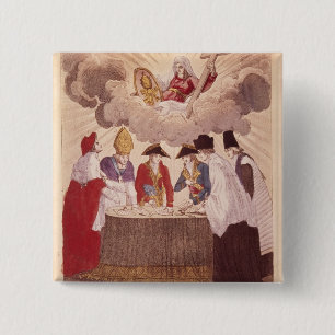 Concordat between Napoleon and Pope Pius VII 15 Cm Square Badge