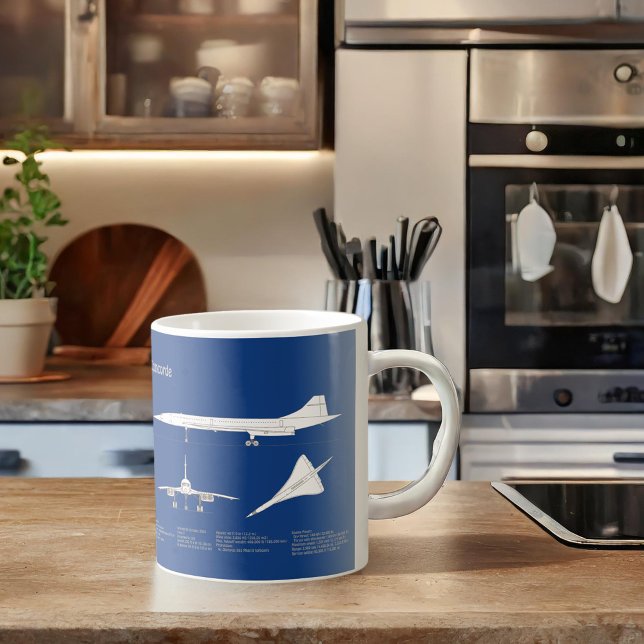 Concorde - Aeroplane Blueprint Drawing Plans ABD Coffee Mug (Creator Uploaded)