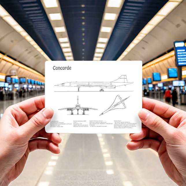 Concorde - Aeroplane Blueprint Drawing Plans BD Postcard (Creator Uploaded)
