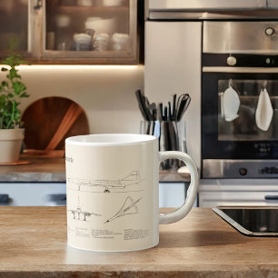 Concorde - Aeroplane Blueprint Drawing Plans SD Coffee Mug