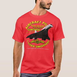 Concorde Airliner Aircraft Pilot T-Shirt