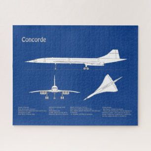 Concorde - Airplane Blueprint Drawing Plans ABD Jigsaw Puzzle