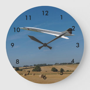 Concorde at Harvest Time Large Clock