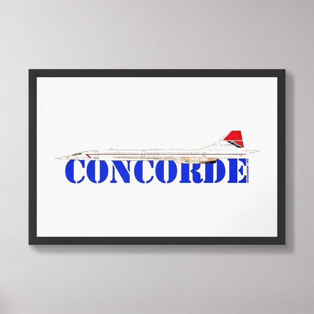 Concorde Jet with Bold Blue Text Photo Print (Creator Uploaded)