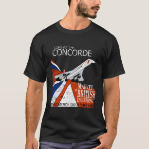 Concorde Supersonic Retro Vintage British Aircraft T-Shirt