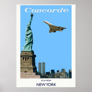 Concorde to  from New York Poster