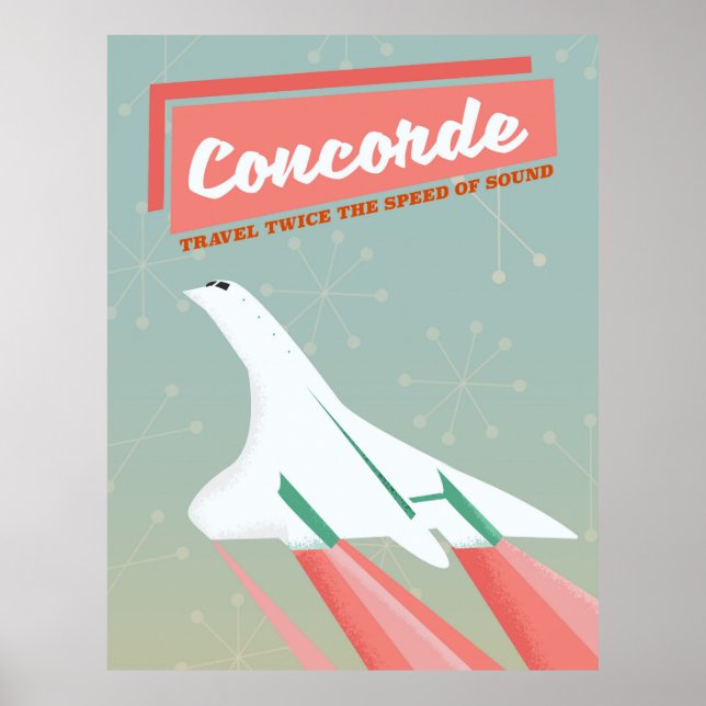 Concorde vintage travel poster (Front)