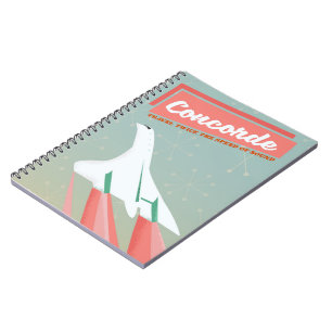 Concorde vintage travel poster notebook