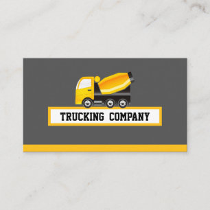 Concrete and Cement Mixer Truck - Construction Business Card