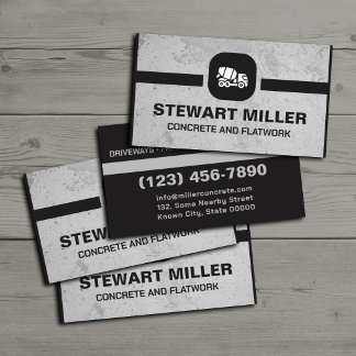 Concrete and Flatwork Contractor Business Card
