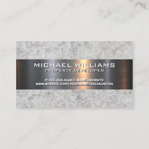 Concrete and Metallic Shine Texture Background Business Card