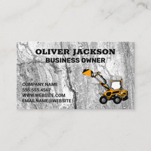 Concrete Background Construction Vehicle Business Card