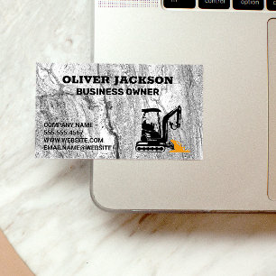 Concrete Background Construction Vehicle Business Card