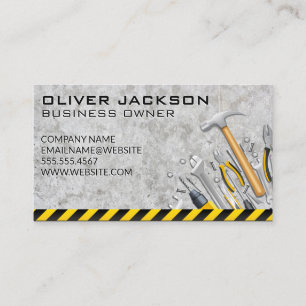Concrete Background   Hardware Hand Tools Business Card