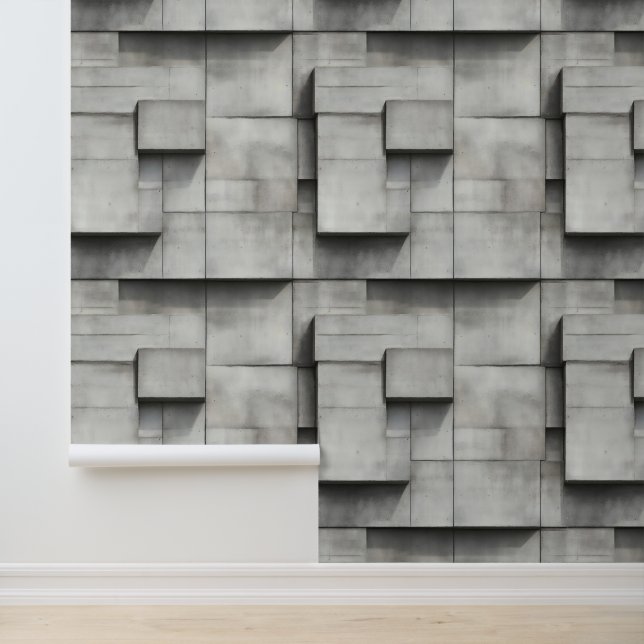 Concrete Blocks Pattern Wallpaper (Application)
