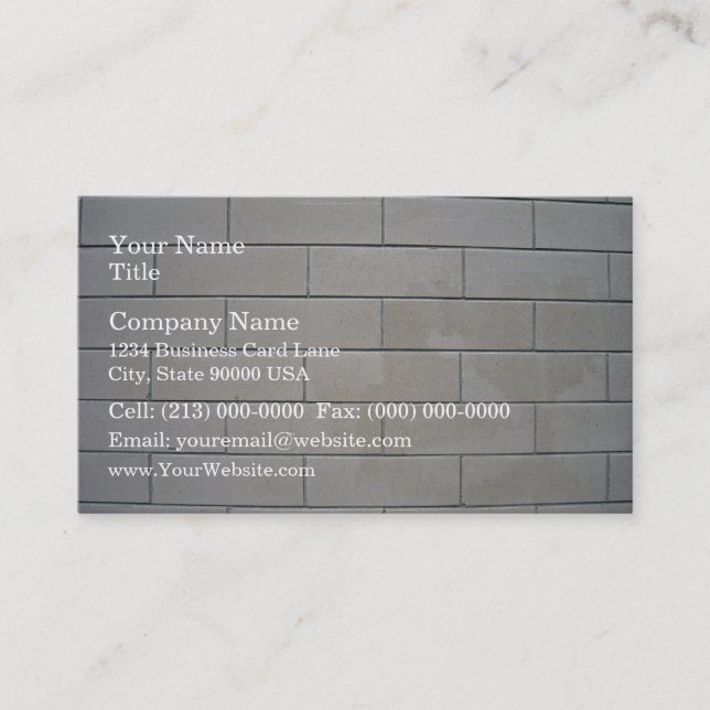 Concrete Blocks Texture Business Card (Front)