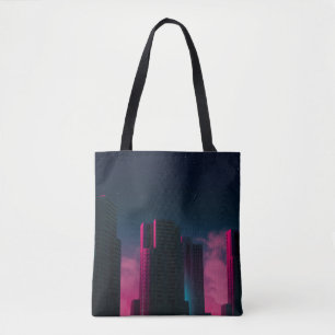 CONCRETE BUILDINGS NEAR WHITE CLOUDS TOTE BAG