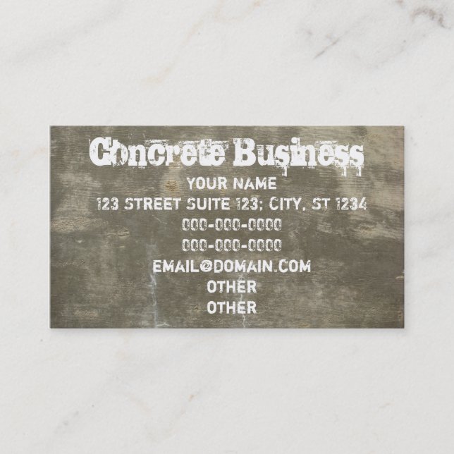 Concrete Business Card (Front)