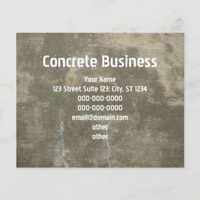 Concrete Business Card (Front)